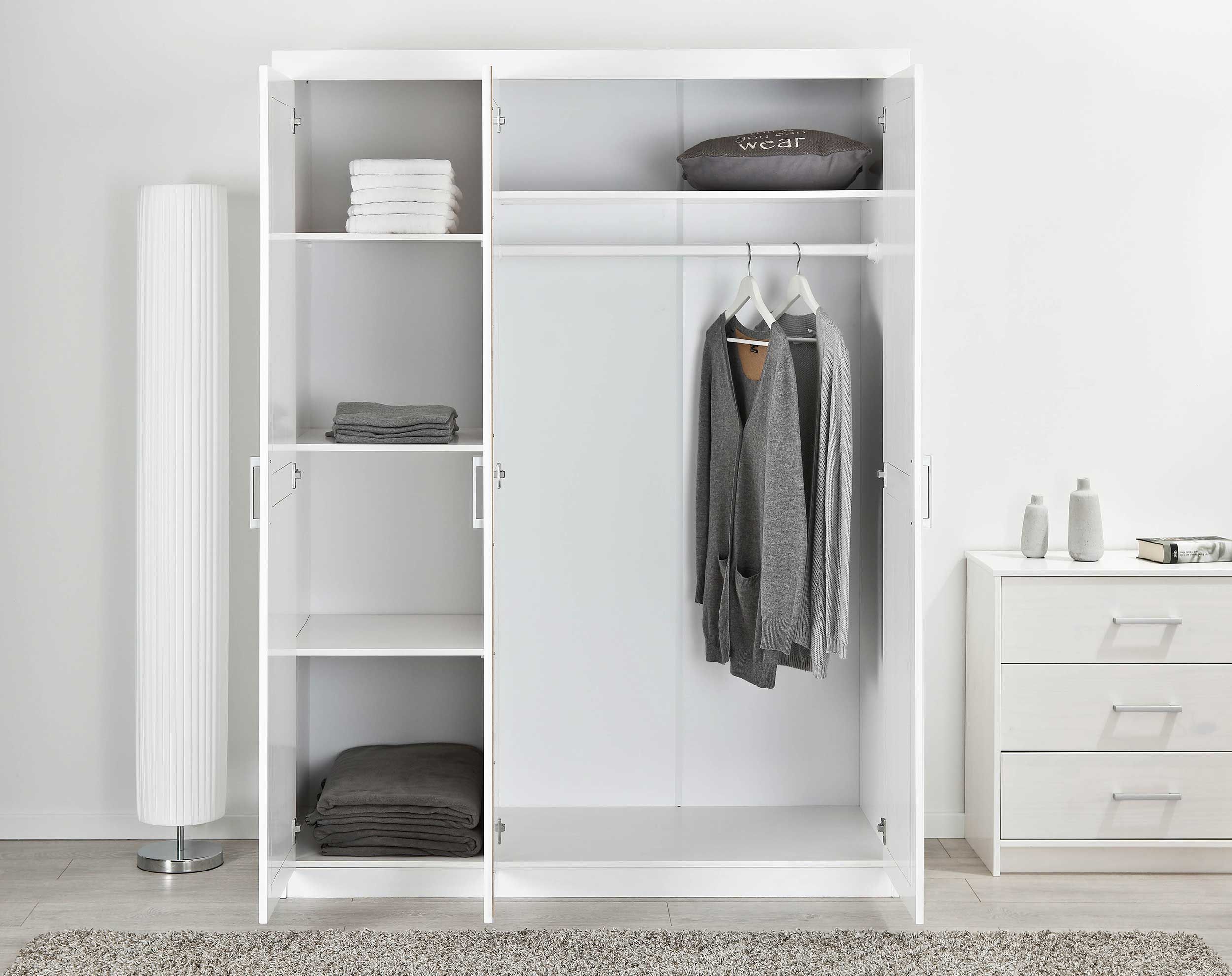 Türen Kleiderschrank Klassisch mit weiß - - 3 Emob | Interlink Leon