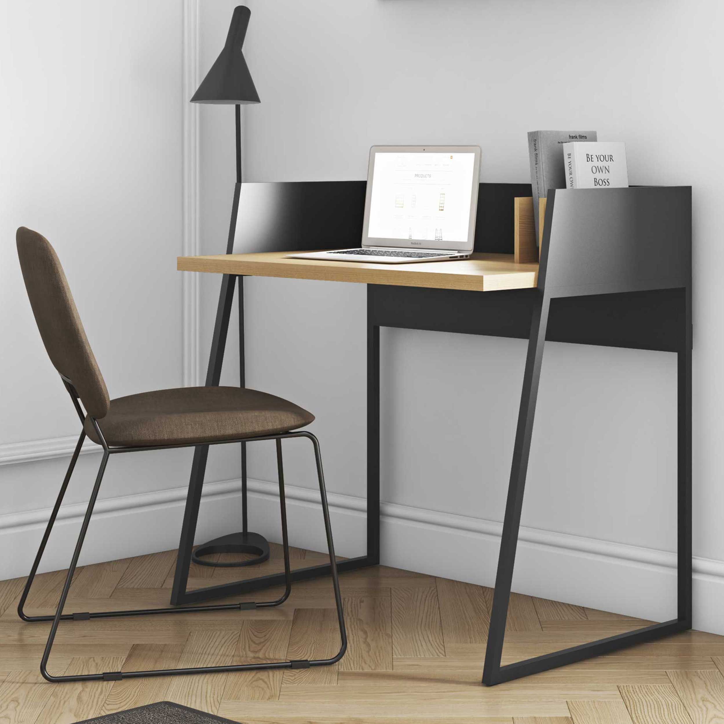 Schreibtisch Volta - schwarz/Eiche Modern, Design - TEMAHOME | Emob | Schreibtische