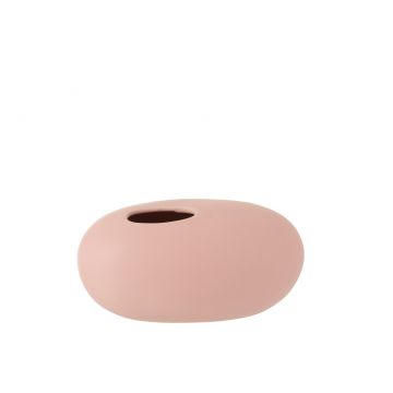 Vase oval keramik pastel rosa large