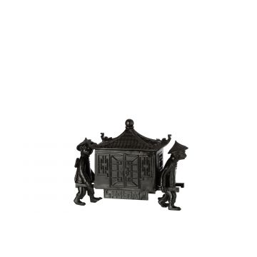 Affen orientalischer tempel poly schwarz