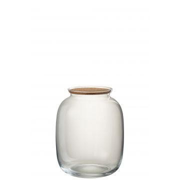 Topf roxy dekorativ glas/kork transparent small