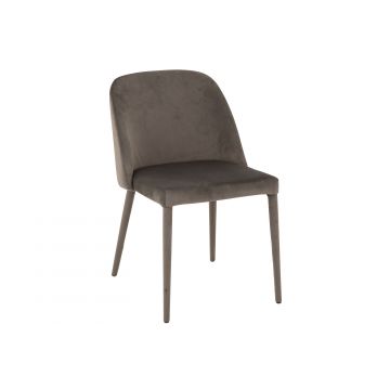 Stuhl charlotte textil/metall mittel grau
