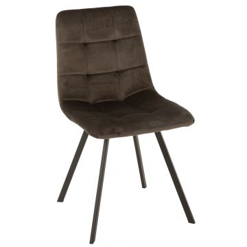 Stuhl morgan textil/metall dunkel grau