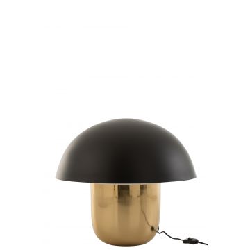 Lampe pilz metall schwarz/gold large