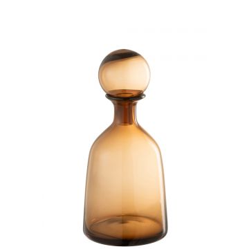 Flasche+korken regelmäßig dekorativ niedrig glas braun small