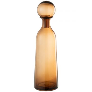 Flasche+korken regelmäßig dekorativ niedrig glas braun large