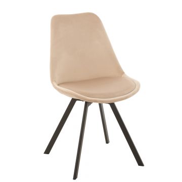 Stuhl helene metall/textil beige