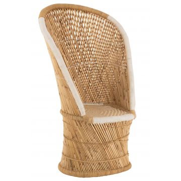 Stuhl lehne bambus naturell/weiss erwachsene