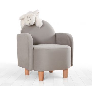 Fluffe Kid's Wing Chair | 100% COTTON | Grau