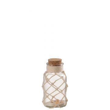 Dekoration vase sand muschel glas transparent small