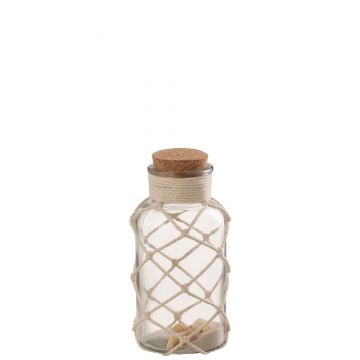 Dekoration vase sand muschel glas transparent medium