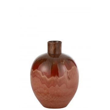Vase aline oval keramik rot large
