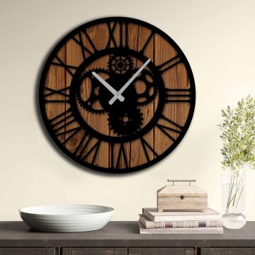 Home Art Dekorative MDF Uhr | 50cm Durchmesser | Multicolor
