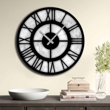 Home Art Decor MDF Uhr | 100% MDF | 50cm Durchmesser | Multicolor