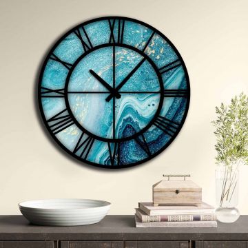 Home Art Dekorative MDF Uhr | 100% MDF | 50cm Durchmesser