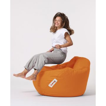 Orangefarbener Garten-Sitzsack | Wasserdicht, recyceltes Styropor | Atelier Del Sofa