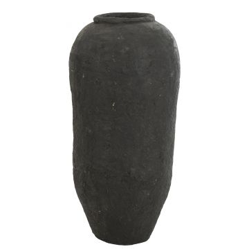 Vase pappmache schwarz large