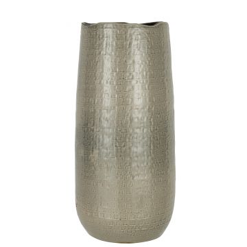Vase muster keramik hell grau large