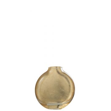 Vase miki glas transparent/gold small
