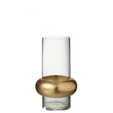 Vase zylinder ring niedrig glas transparent small