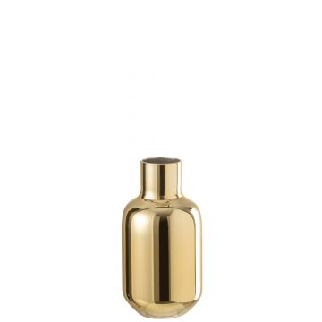 Flasche dekorativ glas gold small