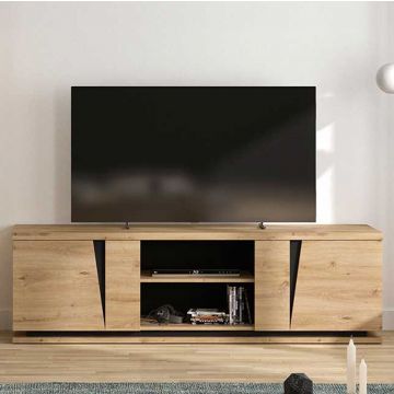 Fernsehschrank Split 2 Türen 181cm - Eiche Artisan