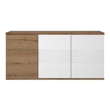 Sideboard Magda | 180 x 47 x 87 cm | Brown High Gloss White