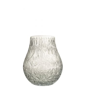 Vase nox geschliffen glas transparent small