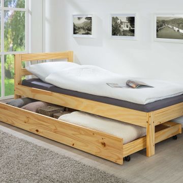 Bettkasten 200cm für Betten Interlink - Massivholz