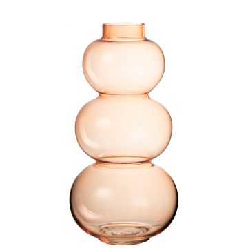 Vase kugel glas orange large