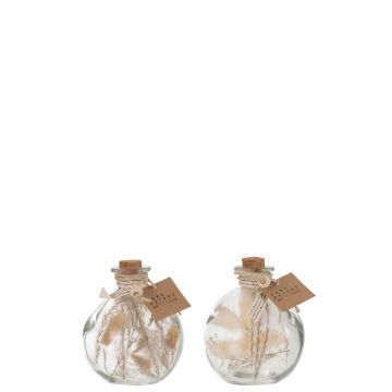 Flaschen trockenblumen glas naturell small 2 sortiert