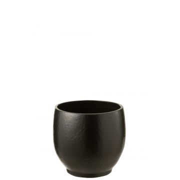 Übertopf ying keramik schwarz small
