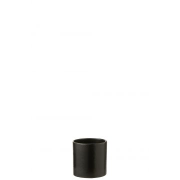 Übertopf zylinder keramik schwarz