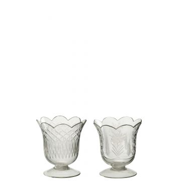 Vase bien glas transparent small 2 sortiert