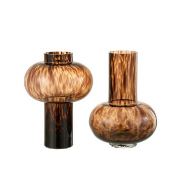 Vase grenade glas braun/schwarz 2 sortiert