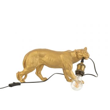 Tischlampe puma resin gold small