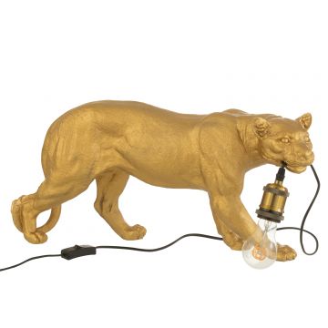 Tischlampe puma resin gold large