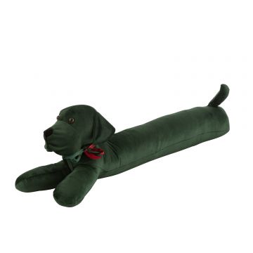 Türstopper hund liegend textil grün