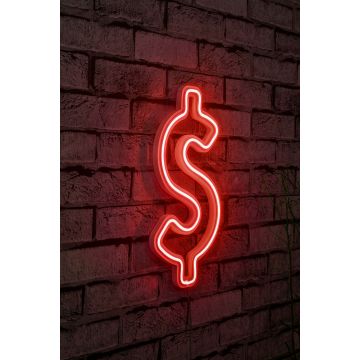 Neonlichter Dollarzeichen - Wallity Serie - Rot