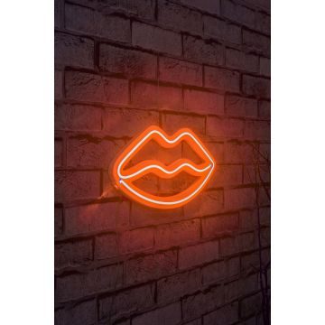 Neonbeleuchtung Lippen - Wallity Serie - Orange