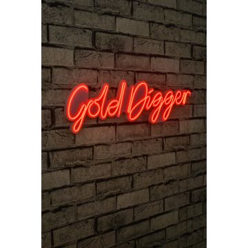 Neonlicht Gold Digger - Wallity Serie - Rot