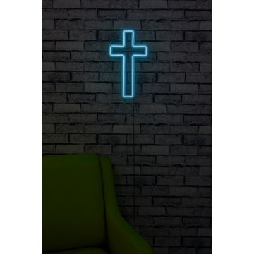 Neonlicht Jesus Christus - Wallity Serie - Blau