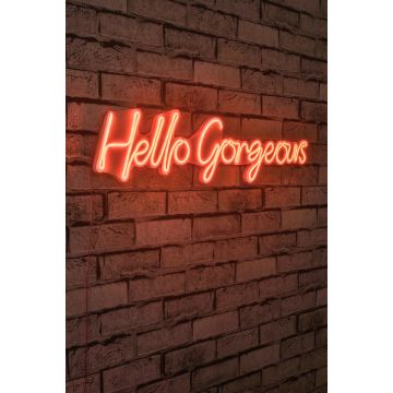 Neonbeleuchtung Hello Gorgeous - Wallity Serie - Orange