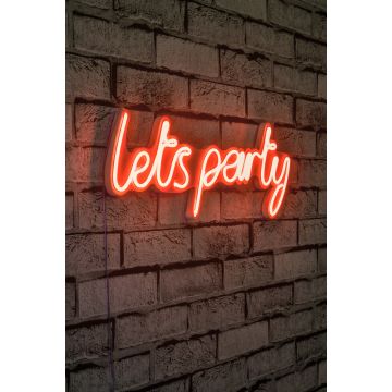 Neonlichter Let's party - Wallity Serie - Orange