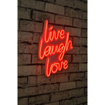 Neonlichter Live Laugh Love - Wallity Serie - Orange