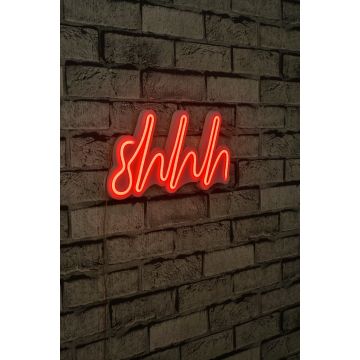 Neonlichter Shhh - Wallity Serie - Rot