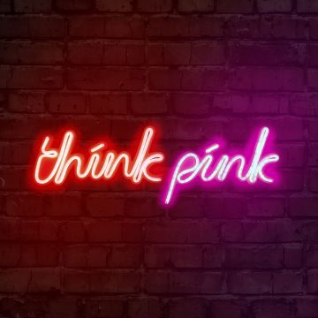 Neonlichter Think Pink - Wallity Serie - Rot/Pink