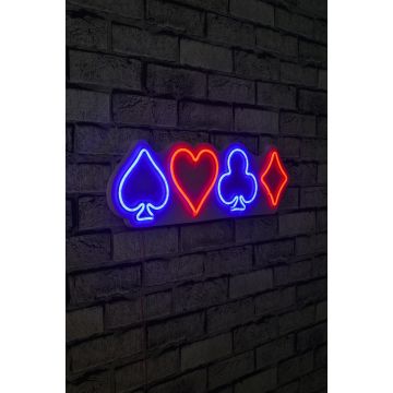 Neonlicht-Kartenspiel - Serie Wallity - Blau/Rot