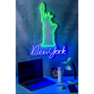Neonlichter New York - Serie Wallity - Grün/blau