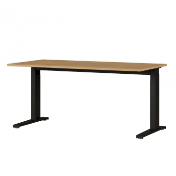 Osmond 160cm Schreibtisch, manuell verstellbar - Eiche/schwarz